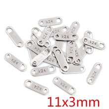 50pcs No Fade Stainless Steel Small Charms Pendant Craft DIY Bracelet Necklace Chains Pendant Ends Jewelry Making Findings Accessories - Steel - View 13