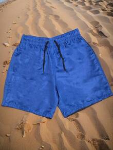 Men's Gym Shorts, High-Stretch, Smooth Tactel Fabric. - Royal Blue - View 2