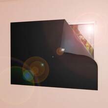 PVC Blackout Panel Curtain, Blocks 100% Of Light, For Living Room, Bedroom, Kitchen, Various Colors - Negro - Ver 2