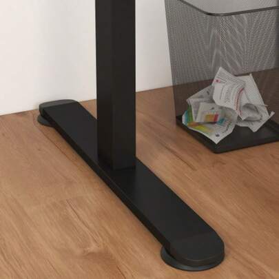 Cadeira de exercícios Vinsetto multifuncional, elétrica, com proteção anticolisão, proteção contra superaquecimento, opções de armazenamento, 140x70x72 - 116 cm, aglomerado, preta