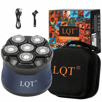  LQT 六刀片多功能电动剃须刀，全身清洁智能剃须刀，男士美容剃须工具，便携式收纳套装，非常适合作为男士礼物和日常护理工具（两种颜色可选）