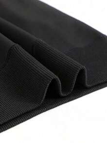 1pc Women's Semi-Sheer Tights, Thick Warm, High Waist Elastic Pants, 220g, Comfortable - 黑色 - 查看 7