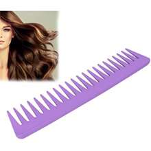 Peine de Dientes Anchos, Cabello Grande Redondeado, Peine Desenredante sin Mango para Cabello Rizado, Cabello Húmedo y Seco ()(Púrpura) - Multicolor - Ver 4