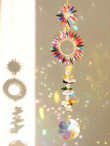 1 szt. Łapacz światła słonecznego na okno, kryształowy twórca tęczy, dekoracja ścienna do pokoju dziecięcego, kryształowy łapacz słońca z wysadzanymi diamentami motywami motyli, pszczół i kotów, żyrandol, dekoracja domu, dekoracja samochodu, prezent dla dziewczynki, Święto Dziękczynienia, prezent na Boże Narodzenie i Walentynki