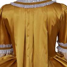 Regency Costume Queen Charlotte Cosplay Costume Dress Ball Gown - 金色 - 查看 6