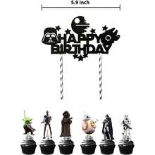 StarWars New Birthday Theme Party Decorations: Birthday Banner, Cake Topper, Balloon Set - Multicolor - View 3