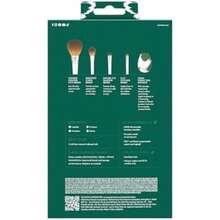 EcoTools Core Five Makeup Brush and Sponge Kit, For Eyeshadow, Blush, Bronzer, Eyeliner, & Foundation, Makeup Blending Sponge For Liquid & Cream Products, Essential Brushes, 5 Piece Set(default) - Multicolor - Ver 12