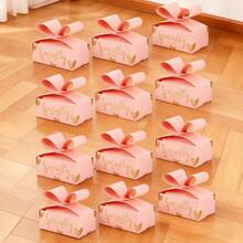 Hộp kẹo 12 chiếc, hộp giấy nhỏ thắt nơ, hộp quà tặng tiệc tùng, thích hợp để gói sô cô la, kẹo, bánh quy làm quà tặng đám cưới, ngày lễ, tiệc tùng, sinh nhật. - Nhiều màu - Xem 11