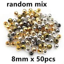 50-500pcs/Bag 2-8mm Gold Silver Color Round Spacer Beads Ball End Seed Metal Beads For DIY Jewelry Making Findings Accessories