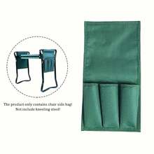 Garden Kneeling Stool Tool Storage Bag - Oxford Cloth Material, Portable Multi-Functional Set, Suitable For Courtyard, Lawn, And Gardening Care, Perfect Organizer For Weeding, Maintenance, And Planting Tool Storage Box, Woven Green, Can Accommodate 5 Tools, Outdoor Non-Slip Folding Stool Accessories - 1 - View 2
