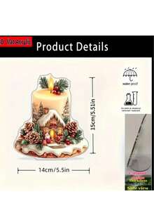 Bohemian Acrylic Christmas Candle Holder, Inspiring Desktop Decor, Suitable For Home And Holiday Atmosphere, Christmas Decoration