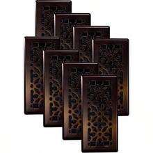 Decor Grates AGH410RB8 Gothic Floor Register 4x10 Inches 8 Pack Rubbed Bronze Finish