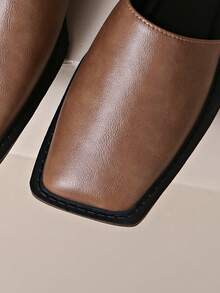 Dép bít mũi đế bằng cao cấp có khóa cài năm 2026 dành cho nữ, kiểu dáng thường ngày. - Cà phê nâu - Xem 9