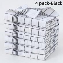 1/2/4/8/12 Stück Geschirrtücher, 4 Farben Küchentücher. Gittermuster Küchentücher. Gestreifte und karierte Küchentücher. Blau kariert, rot kariert, schwarz kariert, für Küche und Esszimmer, Küchenzubehör