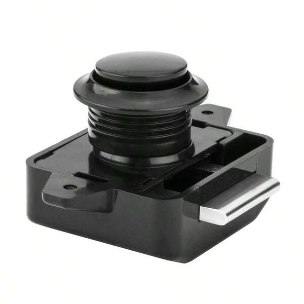 5 PCS Push Button Latch Cabinet Door Catch Keyless Cupboard Locks For RV Motorhome Camper Caravan(Black)