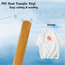 1 Roll, PVC Heat Transfer Vinyl Material, Size 30.5x60cm/30.5x102cm, Iron-On DIY, Suitable For T-Shirts, Easy To Cut And Smooth Surface, Embroidery Patch Iron-On Heat Transfer Patch, Applicable For Jackets, Clothing, Backpacks, Jeans, T-Shirts, Etc. - Multicolor - View 107