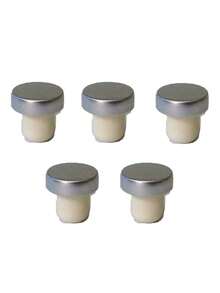 1/5pcs Reusable T-Shape Wine Bottle Stoppers, Aluminum & Silicone Material, Suitable For Wine & Beer Bottles, For Wine Storage, Preserving Wine Flavor, Household Bottle Caps - Multicolor - View 14