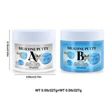 120G/454G Blue Silicone Putty, Silicone Mold Making Kit, Strong Flexible, Easy 1:1 Mixing Ratio For Reusable Silicone Molds, Resin Molds - Blue - View 8