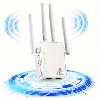 Amplificateur WiFi, Répéteur de signal 2,4 GHz mono-fréquence 300 Mbps, Amplificateur de réseau longue portée, Répéteur WiFi pour bureau, maison, sous-sol, pièce