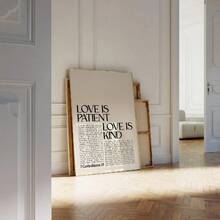 1 Pc, Wall Art, Vintage Poster, 1 Corinthians 13 Scripture Art Print, Christian Bible Canvas Painting, Unique And Creative Wall Aesthetic Decoration, Perfect Decoration For Living Room And Bedroom, Unframed - Multicolor - View 4