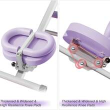 Ab Workout Equipment, Ab Machine For Home Gym, Multi-Functional Height Adjustable Ab Trainer, Foldable Fitness Equipment, Deep Squat And Glutes Trainer, Core Leg Push Up Machine, Sit Up Bench And Exercise Chair For Full Body Workout, Waist And Abdominal Trainers - Purple - View 5