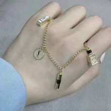 Yves Saint Laurent Women's Pendant Bracelet, Featuring Brand Logo, Minimalist & Elegant, Sweet & Fashionable, Suitable For Daily Wear, Perfect Gift For Holidays And Anniversaries - Gold - View 5