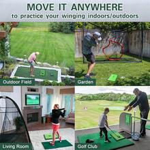 Golf Hitting Mat | Golf Training Mat For Swing Path Feedback/Hit Detection | Additional Replaceable 16"X12" Golf Practice Mat | Golf Gift, Suitable For Men/Women, Family, Indoor/Outdoor Use - 綠色 - 查看 5