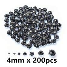 50-500pcs/Bag 2-8mm Gold Silver Color Round Spacer Beads Ball End Seed Metal Beads For DIY Jewelry Making Findings Accessories