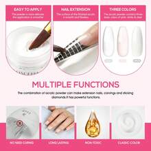 Acrylic Nail Kit For Beginners With Everything Nails Kit Acrylic Set With Drill And U V Light Professional Glitter Powder Decorations Rhinstones DIY Gifts For Women - Bộ móng Acrylic - Xem 6