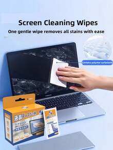 10/20/40/80片装大号一次性屏幕清洁湿巾，眼镜清洁湿巾，一次性镜头清洁布，材质柔软，无纤维残留，适用于眼镜、智能手机、电脑、电视、相机等玻璃表面，独立便携包装，适合居家、办公、旅行必备。 - 彩色 - 查看 3