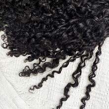 16A Double Woven, Bouncy Pixie Curls Made Of Human Hair, 50, 55, 60 Cm, Burmese Curly Human Hair, 3C4A Untreated Brazilian Virgin Hair, Quick Weave Extensions, Colored Human Hair Extensions For Girls, Perfect For DIY Hairstyles, Suitable For All Ethnicities, Ideal Gift For Christmas, New Year's, Halloween And Other Holidays, Cosplay, Hair Accessories, Halloween Cosplay, Costume Parties, Fashion Parties, Christmas, Carnival, Music Festivals, New Year's Gift For Women - Natural Black - 查看 5