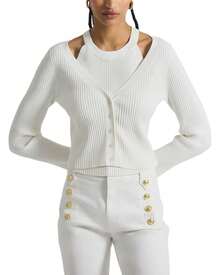 Derek Lam 10 Crosby Lonnie Viscose Knit Layered Cardigan - Nhiều màu - Xem 2