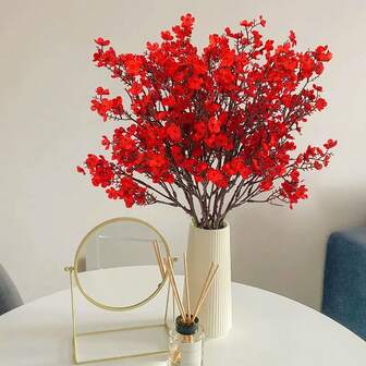 1/3pcs Artificial Baby's Breath Flower Bouquet, Wedding Decor, Home/Restaurant/Bedroom Vase Decor, Holiday/Birthday Party Accessory, Wedding Scene Backdrop, Valentine's Day Gift, New Year DIY Material