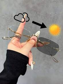 1 副 2025 金属简约时尚无度数眼镜，适合阅读、办公室、派对、时尚单品、摄影配件