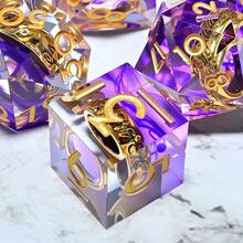 Resin Polyhedral RPG Dice (7 Pieces) - Hand Role-Playing/Desktop Game Dice & Holiday Birthday Gifts - Multicolor - View 4