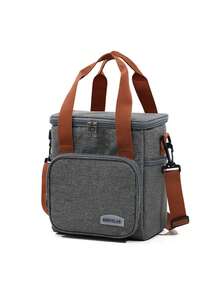 Large Capacity Portable Insulated Lunch Bag, Portable Waterproof And Leak Proof Lunch Box Shoulder Strap, Portable Refrigerated Bag, Thick Aluminum Foil Insulated Reusable Lunch Bag, Suitable For Schools, Offices, Camping, Picnics, Employees And Canteens, Classroom Storage Bags, Kitchen Accessories Lunch Bags Cooler Bag Lunchbox For Women For Men Travel Essentials