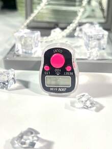 1个便捷电子计数器，带LED灯，透明边缘设计，带闪光灯，百位提醒，教育计数设备，圆形计数器，圣诞节、万圣节、感恩节、游戏礼物 - 彩色 - 查看 15