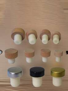 2个可重复使用的T型葡萄酒瓶塞，铝制和硅胶材质，适用于葡萄酒和啤酒瓶，用于葡萄酒储存，保持葡萄酒风味，家用瓶盖