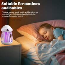 NetHong Electric Mosquito Killer Lamp Insect Catcher Fly Bug Zapper Trap LED UV Mozzie - White - View 8