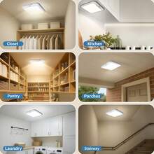 162pcs LED Ceiling Light With Motion Sensor, 3 Color Temperatures (6500K/3000K/4500K), Built-In 5000mAh Rechargeable Battery, Dimmable Timer Sensor, Infrared Remote Control, Suitable For Wardrobe, Bathroom, Corridor, Balcony, Etc. - one-size - View 9