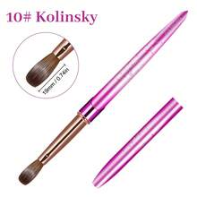 Kolinsky Acrylic Nail Brush, Suitable For Acrylic Nails, Professional Nail Brush, Purple Gradient Embossed Handle, Nail Extension Tool, Nail Painting Brush, Suitable For Acrylic Powder Nails, DIY Home Nail Salon - Purple - View 9