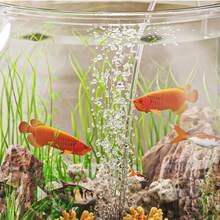 Small Fish Tank Transparent, Desktop Thick Tortoise Tank, Goldfish Tank, Hydroponic Living Room, Anti-Drop Landscaping Tank, Round Plastic Small Fish Tank For Living Room, New All-In-One Tortoise Tank Imitating Glass, Desktop Goldfish Tank, And Unbreakable Fish Tank - Clear - View 7