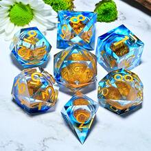 Resin Polyhedral RPG Dice (7 Pieces) - Hand Role-Playing/Desktop Game Dice & Holiday Birthday Gifts - Multicolor - View 4