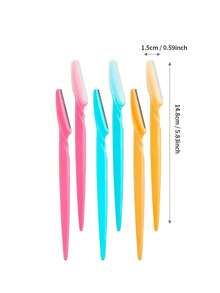 10pcs/30pcs Eyebrow Trimmer Set, Eyebrow Trimmer, Long Handle Trimmer, Eyebrow Groomer, Beauty Tools For Eyebrow Shaping And Grooming, Exfoliating And Cleaning Tools, Razors, Precise Exfoliating Tools, Eyebrow Trimmer, Face And Neck Razor - Multicolor - View 3
