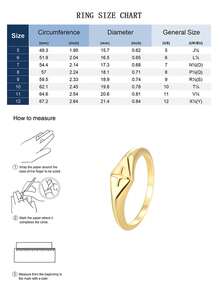 Charm-In 1 buc Inel de calitate pentru femei, model minimalist, din alamă placată cu aur de 18K, cu cruce și faze lunare, mai multe mărimi, cadou de Ziua Îndrăgostiților și de Ziua Mamei - Aur - Vizualizare 3