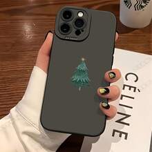 Funda de teléfono de moda minimalista y moderna, diseño de árbol de Navidad personalizado y creativo - protección a prueba de golpes y anticaídas, resistente a la suciedad y duradera, adecuada para  17/17 Pro/17 Pro Max/17 Air/ 16/16 Pro/16 Pro Max/16 Plus/ 15/15 Pro Max/15 Pro/15 Plus/ 14/14 Pro/14 Plus/14 Pro Max/ 13/13 Pro/13 Pro Max/12/12 Pro/12 Pro Max/11/11 Pro/11 Pro Max/XR/X/XS/XS Max Es el regalo de cumpleaños perfecto para novias, novios, esposos, esposas, amigos, o para uno mismo, innovador y a la moda, adecuado tanto para hombres como para mujeres.Funda antivirus/materiales impresos/funda UV/nuevo modelo, regalo para novio/novia - Negro 2255 - Ver 4