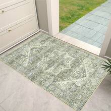 1pc  Light Green Persian Distressed Oriental Rugs, Non Slip Washable Rugs For Living Room Bedroom Bathroom Kitchen Laundry Dining Room, Entryway Doormats Stain Resistant Carpets Easy To Clean Home Decor - Nhiều màu - Xem 6