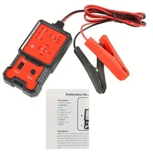 12V Auto Relay Tester With Battery-Free Operation & Test Button - 4-Pin/5-Pin Heavy-Duty Relay Diagnostic,  Red/Black Design , Wiring-Free Connection Via Battery Clips For Car, Truck, Motorcycle Systems , Robust Tool Design, Sturdy Construction(Professional Mechanic & DIY Use) - Đỏ - Xem 7