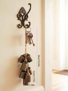 Sinos artesanais, sinos de bronze, enfeites de sino de vento, um cordão com 8 combinações, decoração para casa, sinos de vento que podem ser pendurados na porta de casa para decoração de casamentos, festas de fim de ano, decoração de Natal, decoração de quarto, decoração de Natal de inverno, decoração de Natal para casa, presentes de Natal, decoração natalina - Bronze - Ver 9