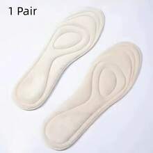 1 Pair Of Unisex Warm Massage Insoles, Suitable For Winter Sports Warm Insoles, Warm Fleece Insoles, Men's And Women's Soft-Soled Anti-Odor, Sweat-Absorbing And Breathable Fleece Sports Leather Shoes Full Insoles - Apricot - View 6